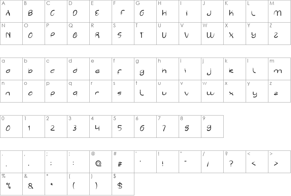 reflection font character map preview