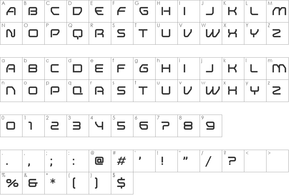 Research Remix font character map preview