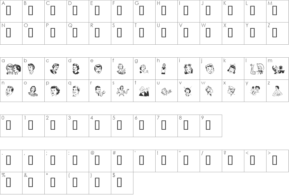 Retro Bats One font character map preview