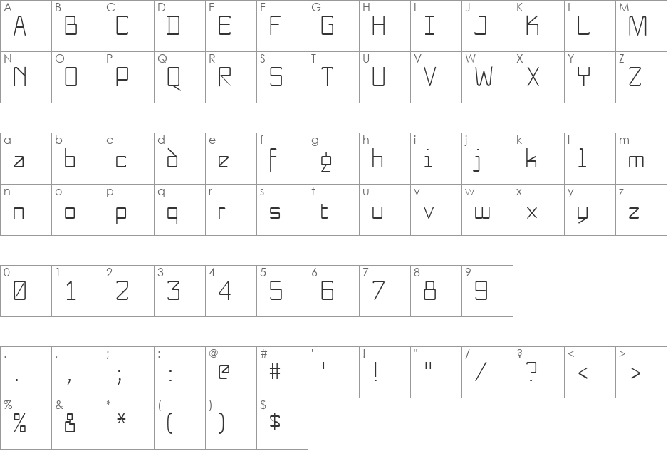 ReykjavikFine font character map preview