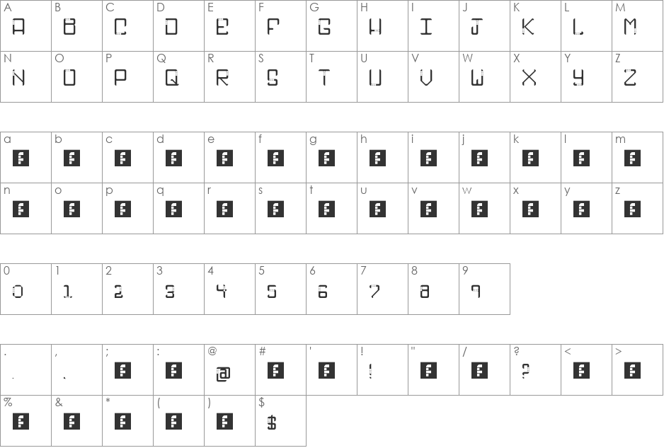 Rock That, Bro! font character map preview