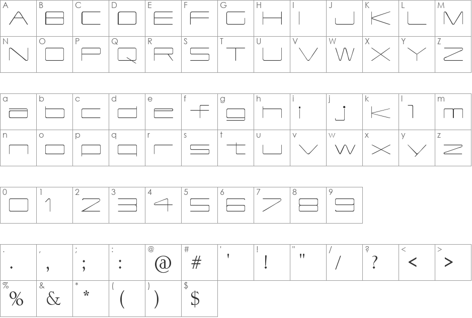 royal sterling 53 font character map preview