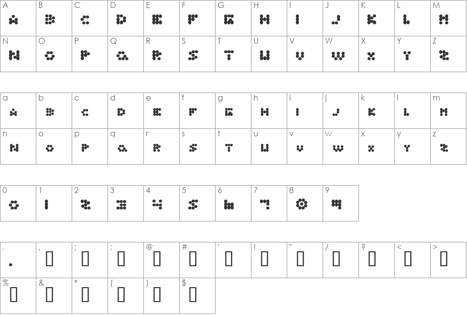 RuttenSpya font character map preview