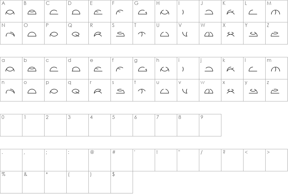 saintfighteraqua font character map preview