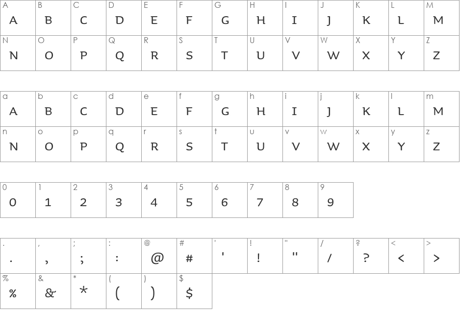 Sauna-SmallCaps font character map preview