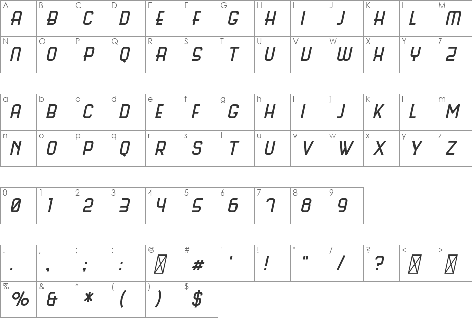 Science Fair font character map preview