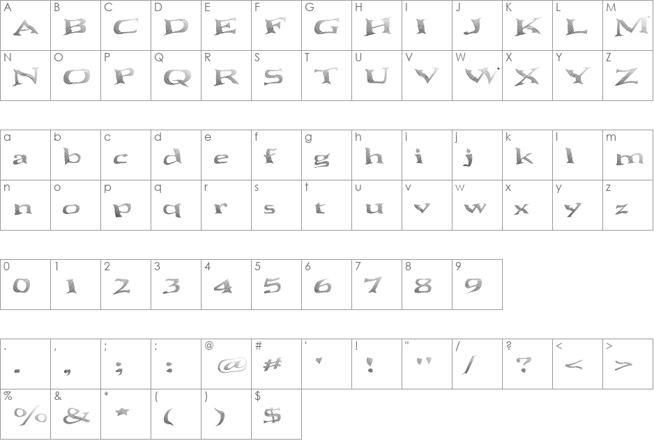 Seawave Extended Keyset font character map preview