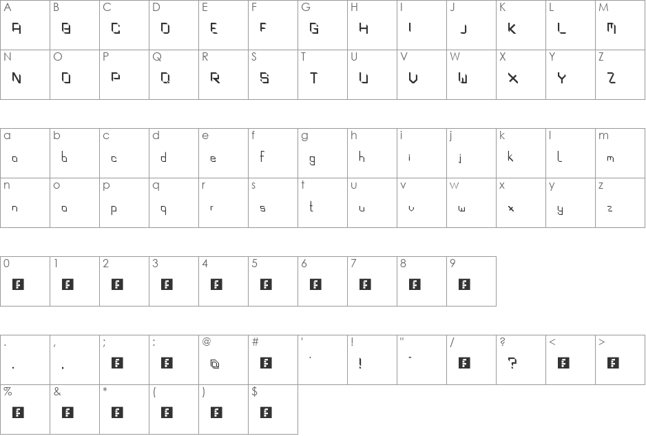 second try font character map preview