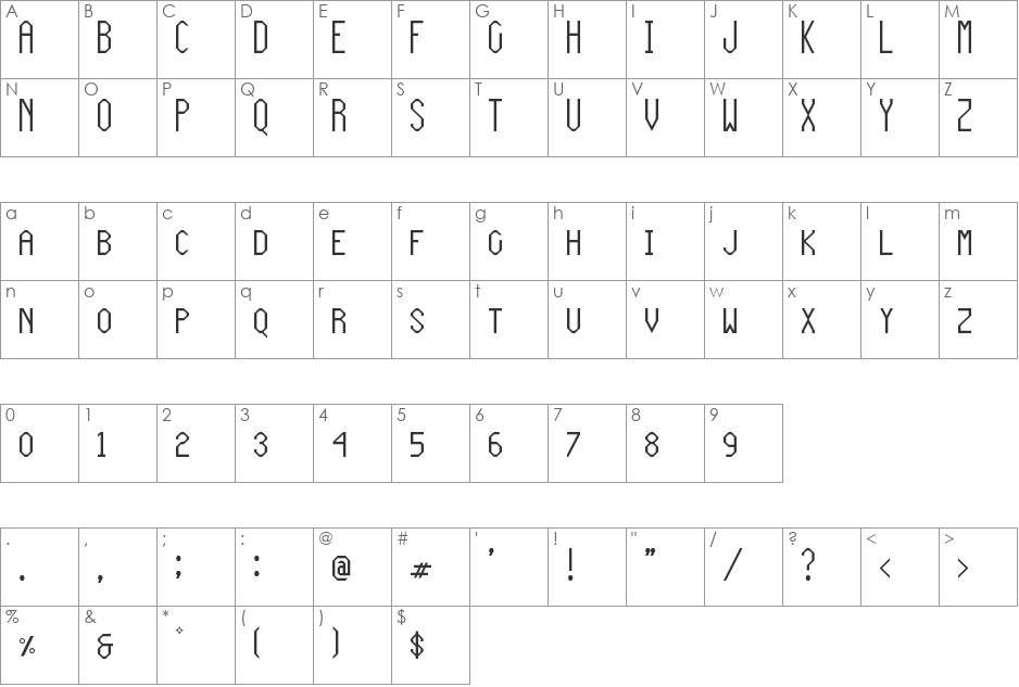 Basil Gothic NBP font character map preview