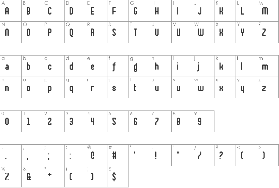 Shake Your Plums font character map preview