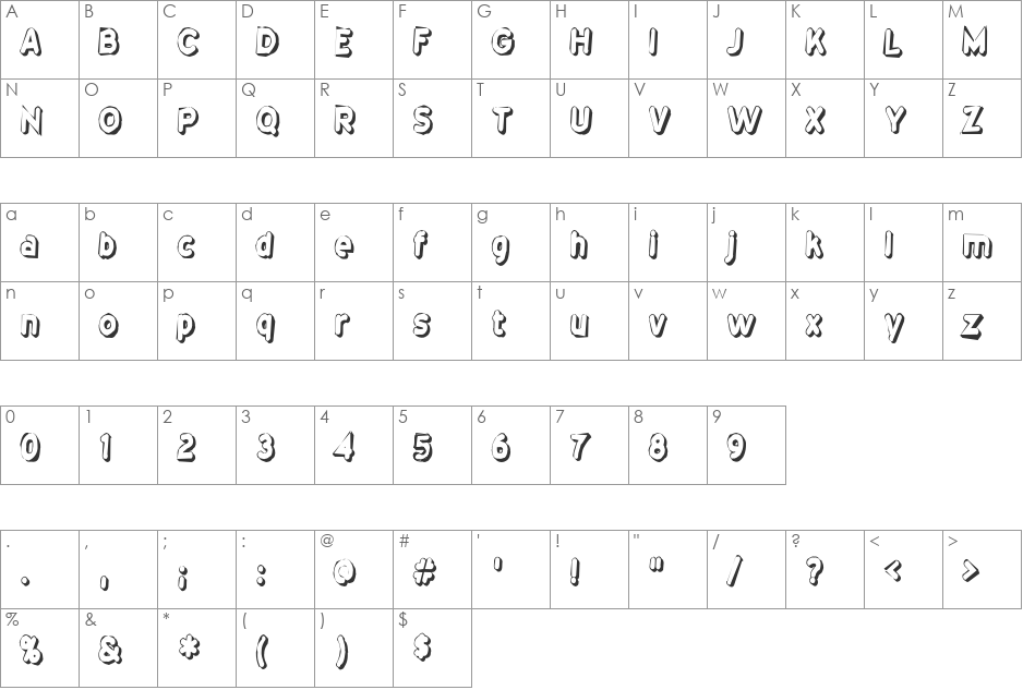 SignsofCollapse font character map preview