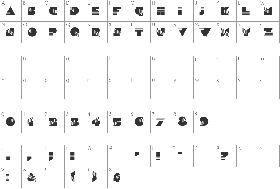 Sinaloa_DG font character map preview