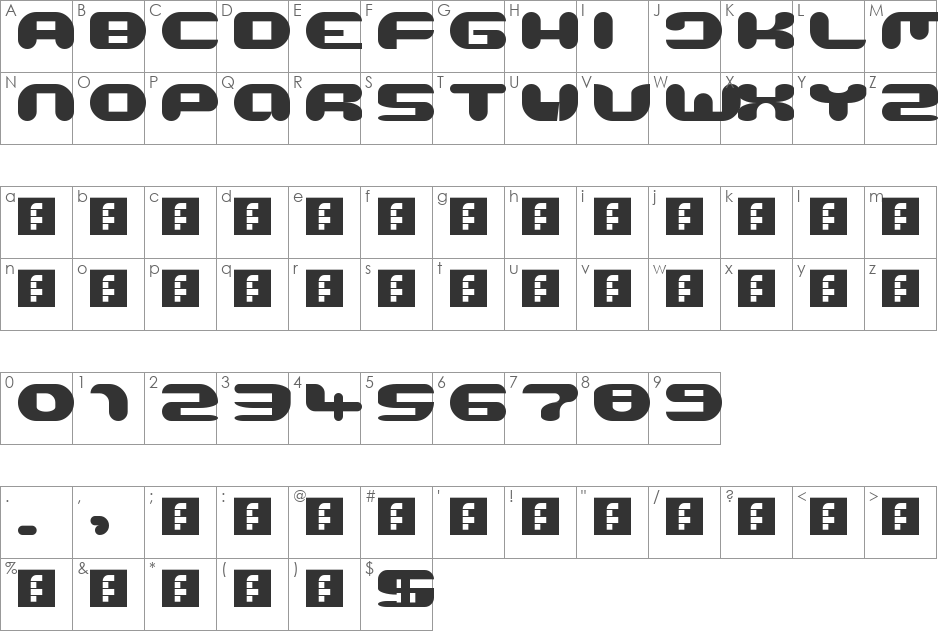small.but.strong font character map preview
