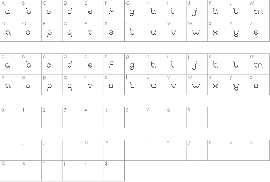 smile font character map preview
