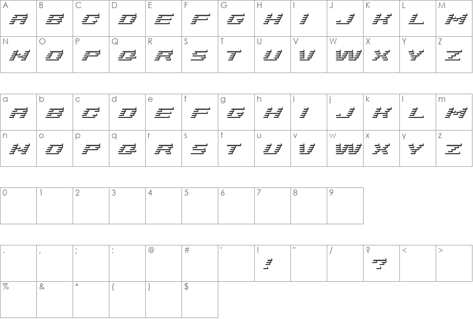 Solo Molo font character map preview