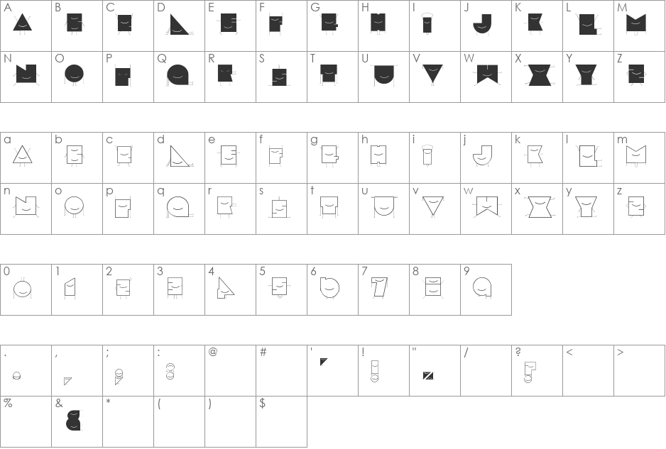 speci.ALE font character map preview