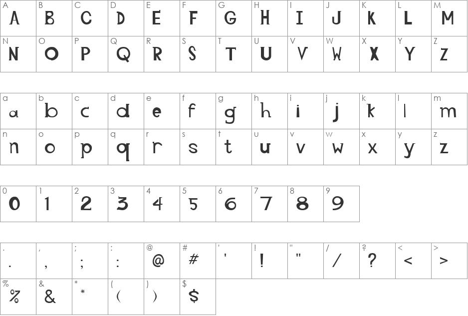 special product font character map preview