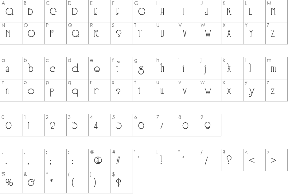 Speedball No 3 NF font character map preview