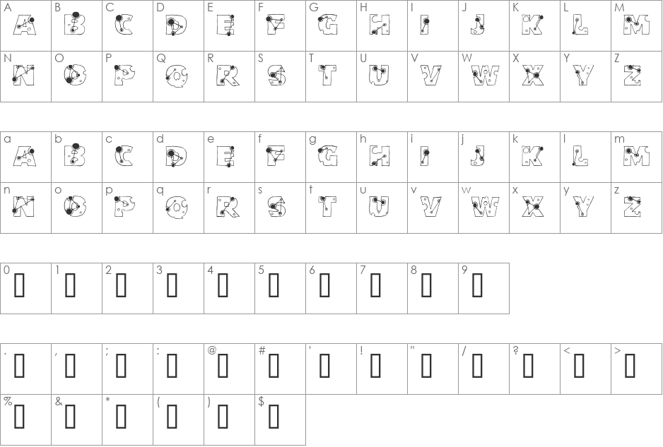 Split the Atom font character map preview