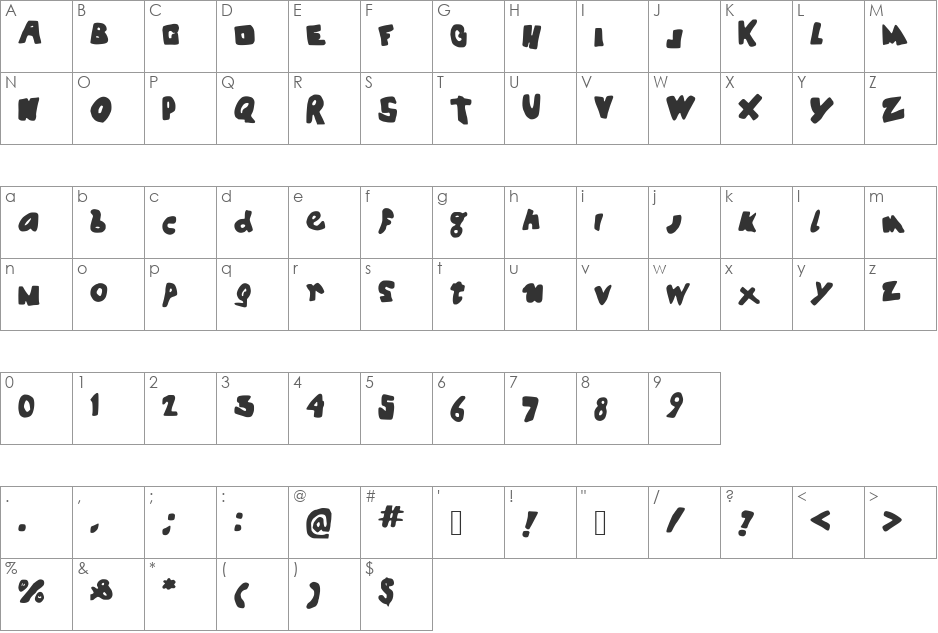 SPOOKYHOUSE_ font character map preview
