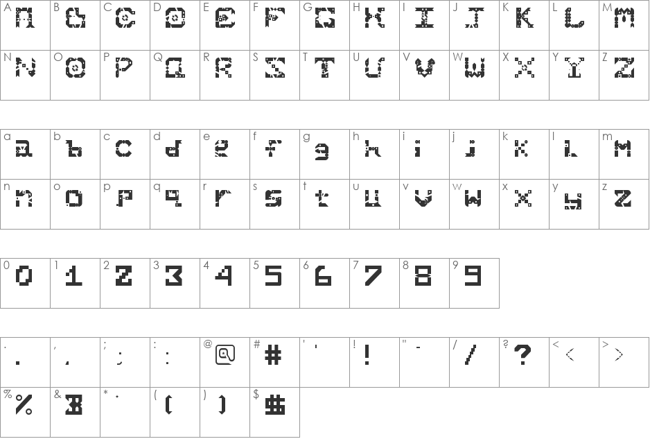 starmunchies font character map preview
