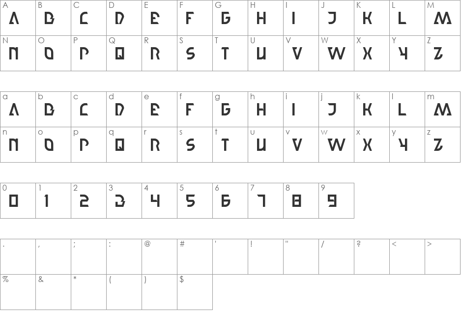 step forward font character map preview