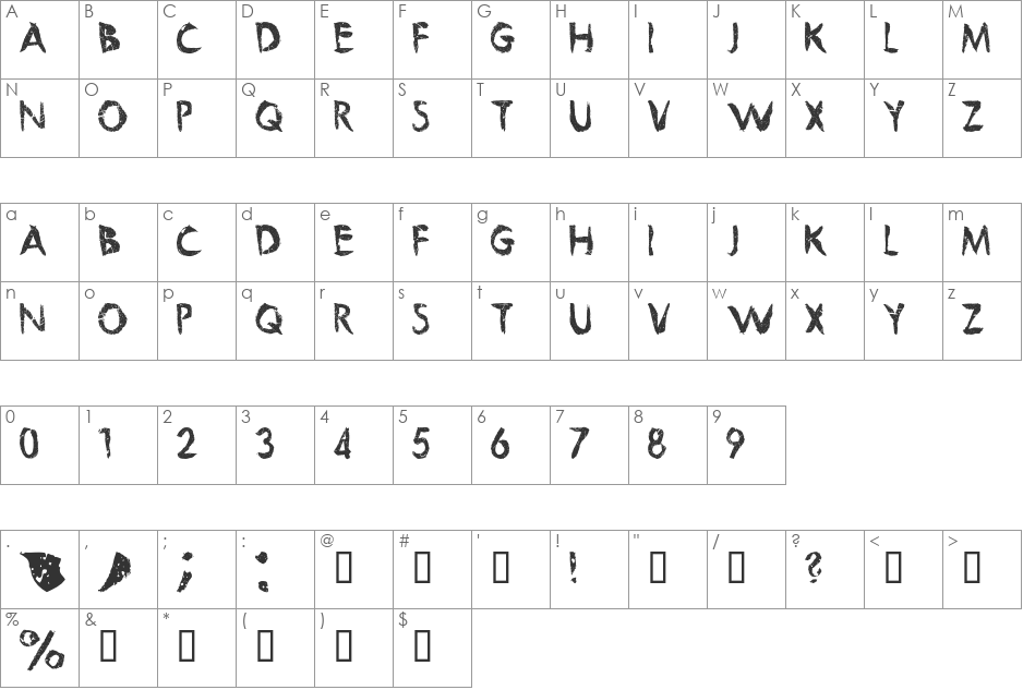 Beautiful Future font character map preview