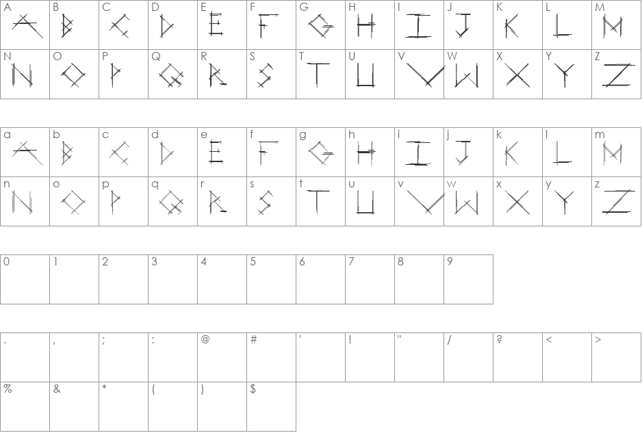 Strokey-VeryVeryBold font character map preview