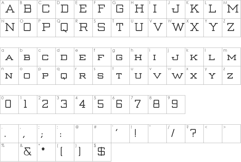 Strongman_Bold-Bold font character map preview