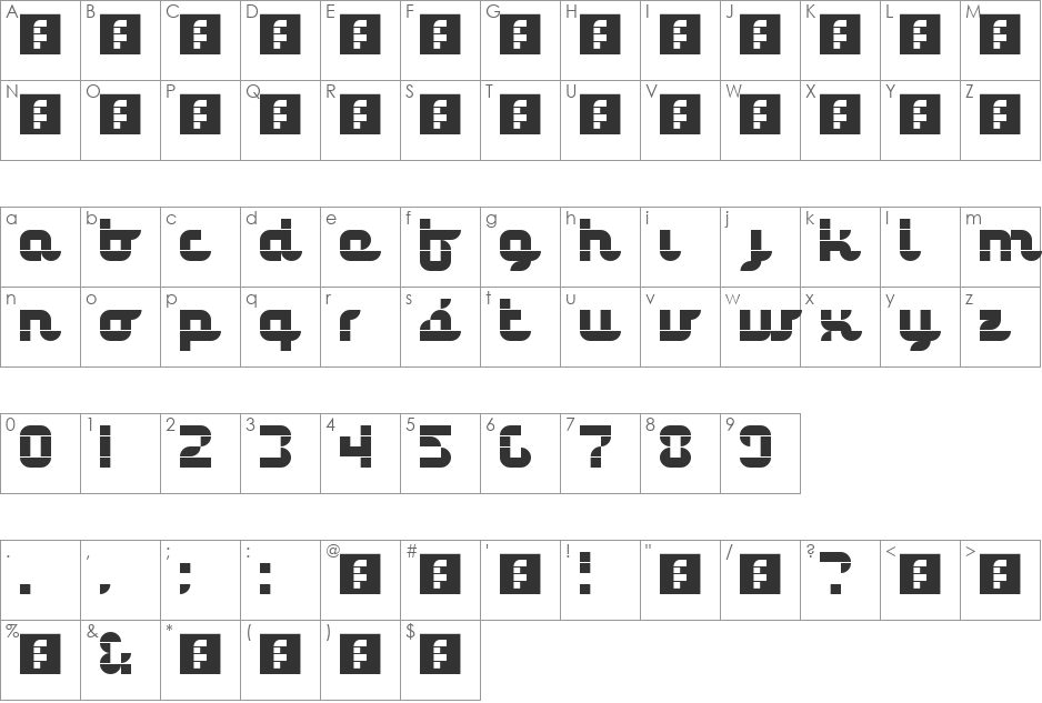 Structurosa Script font character map preview
