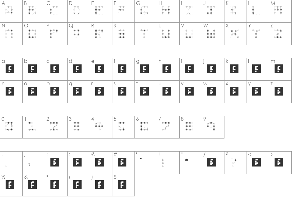 Stylish II font character map preview