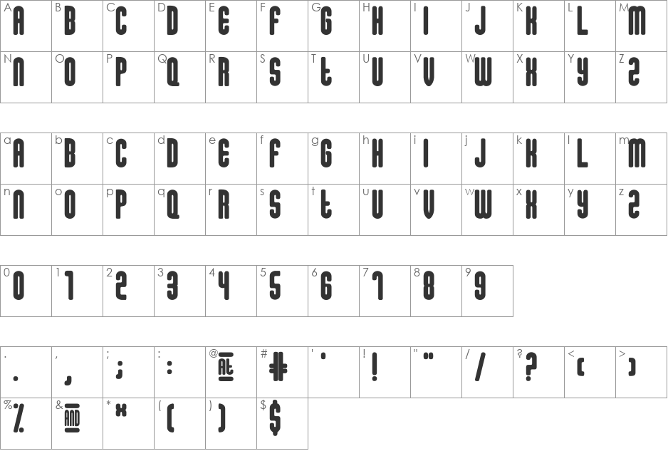 sugar font character map preview