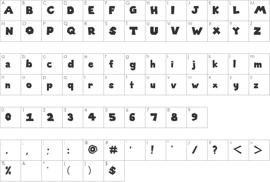 Super Mario 286 font character map preview