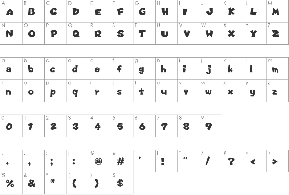 Super [Mario] Script 3 font character map preview