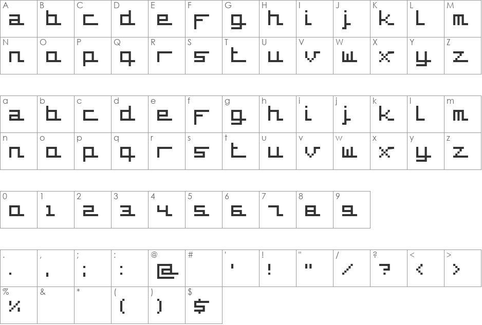 supercar cyr font character map preview