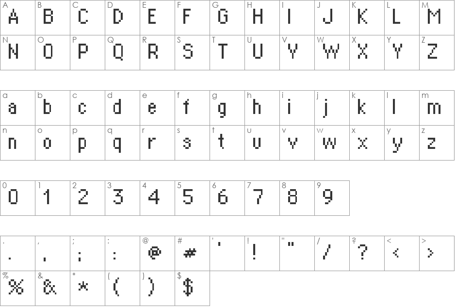 Supertext 02 font character map preview