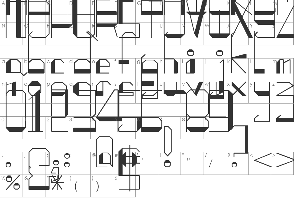 SwitChed font character map preview
