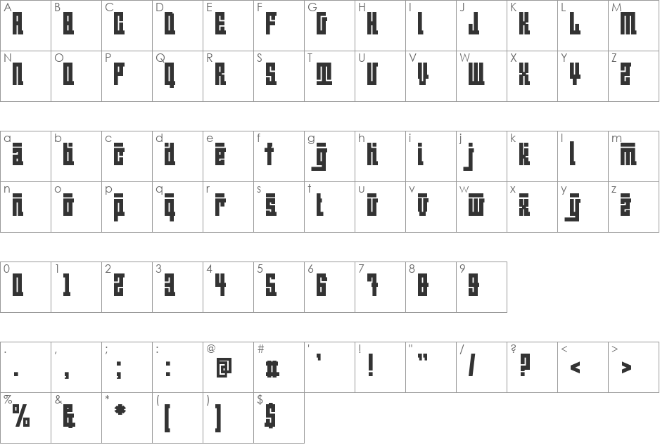 BeijingWigoWhat_crazy font character map preview