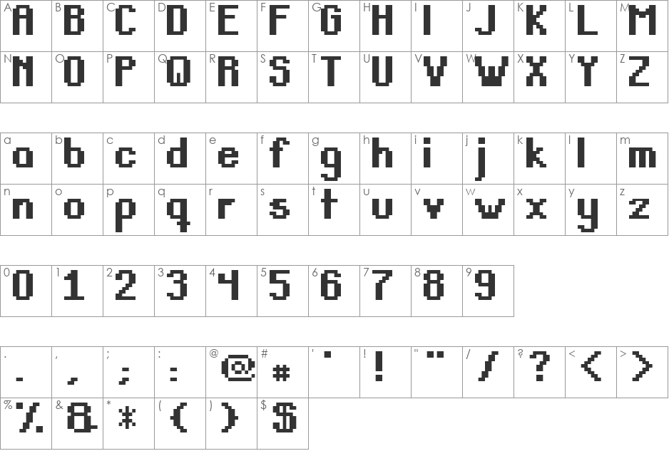 Teachers Pet Sans Serif Bold font character map preview